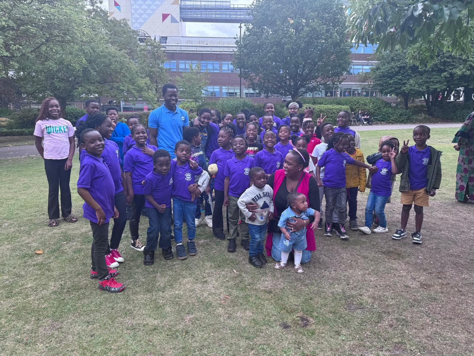 Grace Kids group photo at a park outing