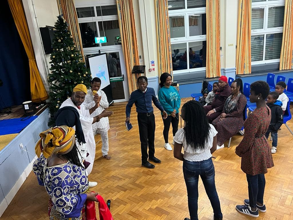 RCCG Grace Assembly Drama Ministry Nativity performance with cast and congregation